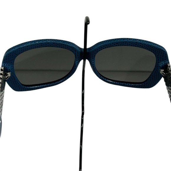 Tory Burch Stylish Blue Square Sunglasses w/ Orange Case main image 6